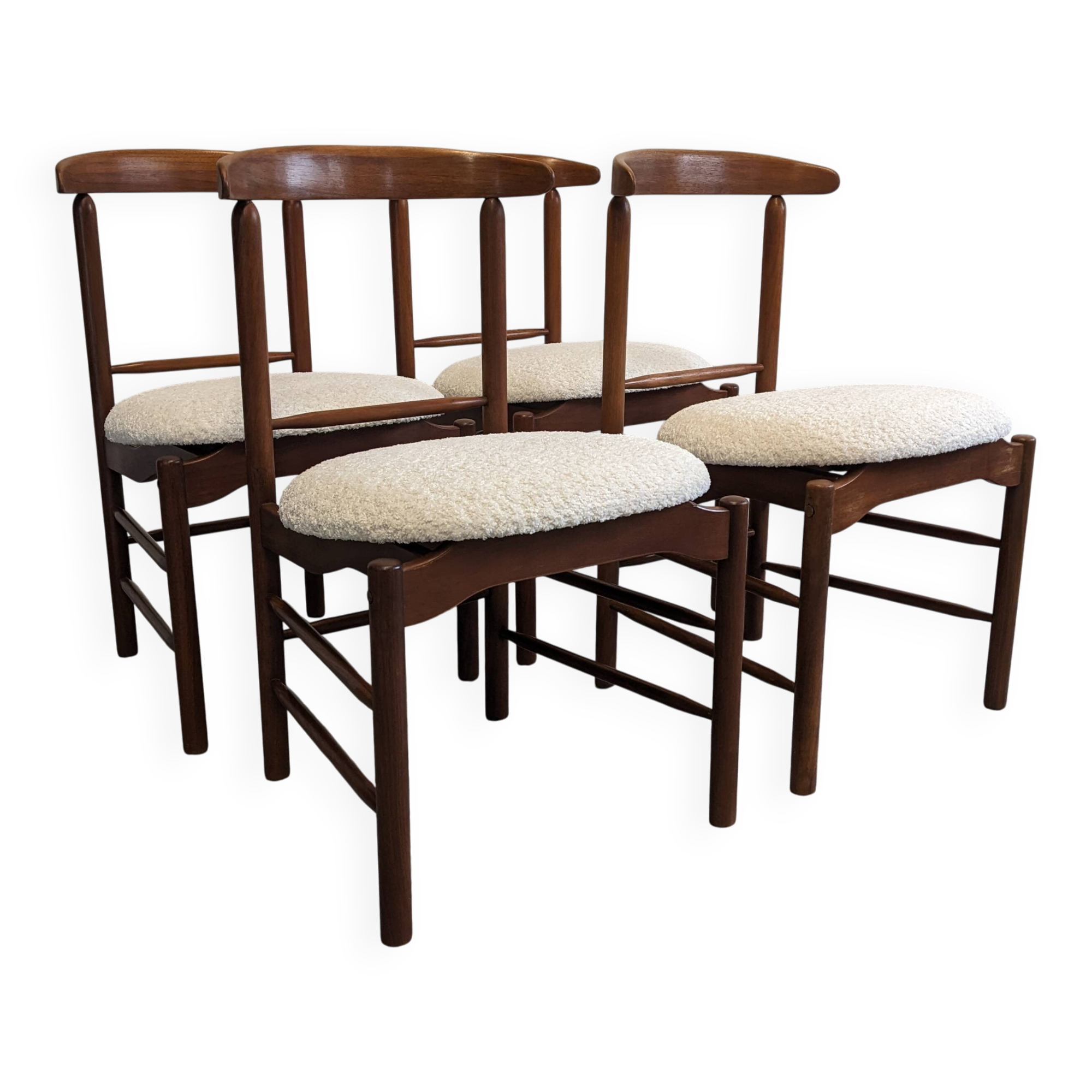 Set of 4 modernist chairs by Greta Magnusson Grossman, USA circa 1950.