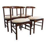 Set of 4 modernist chairs by Greta Magnusson Grossman, USA circa 1950.