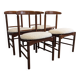 Set of 4 modernist chairs by Greta Magnusson Grossman, USA circa 1950.
