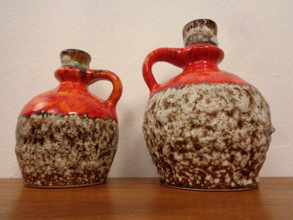 Fat Lava ceramic vases from Jopeko, 1970s, set of 2.