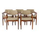 5 Erik Kirkegaard Chairs, 1960s, Vintage, for Glostrup, model GM11, Danish, Teak