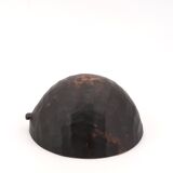 Empty African tumbler pocket dish in blackened wood, 1970s