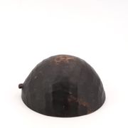Empty African tumbler pocket dish in blackened wood, 1970s