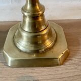 Pair of brass candlesticks from the 19th century.