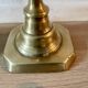 Pair of brass candlesticks from the 19th century.