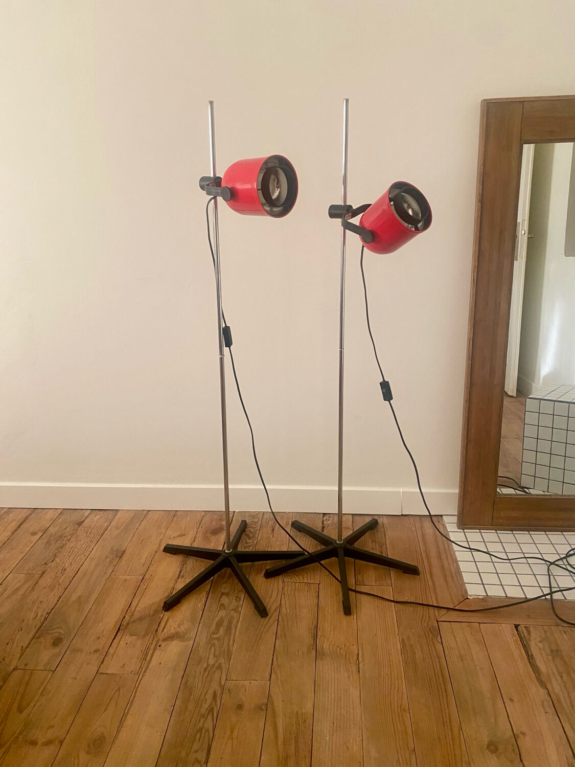 Pair of vintage floor lamps