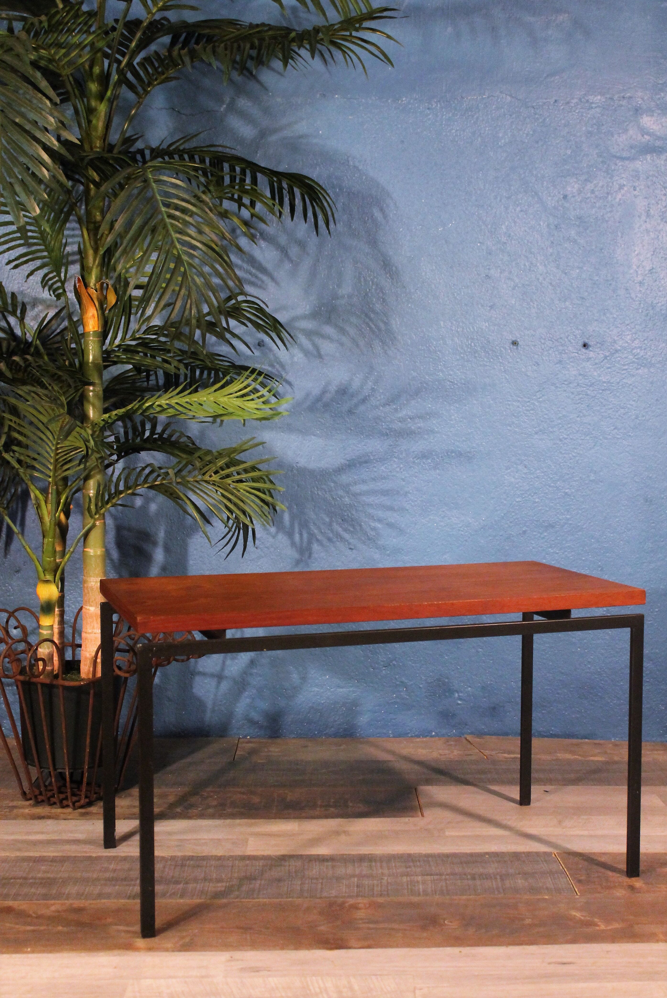 Metal & wood coffee table 1950