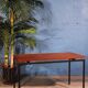 Metal & wood coffee table 1950