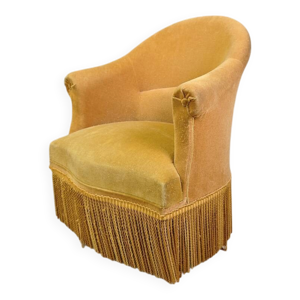 Fauteuil crapaud jaune
