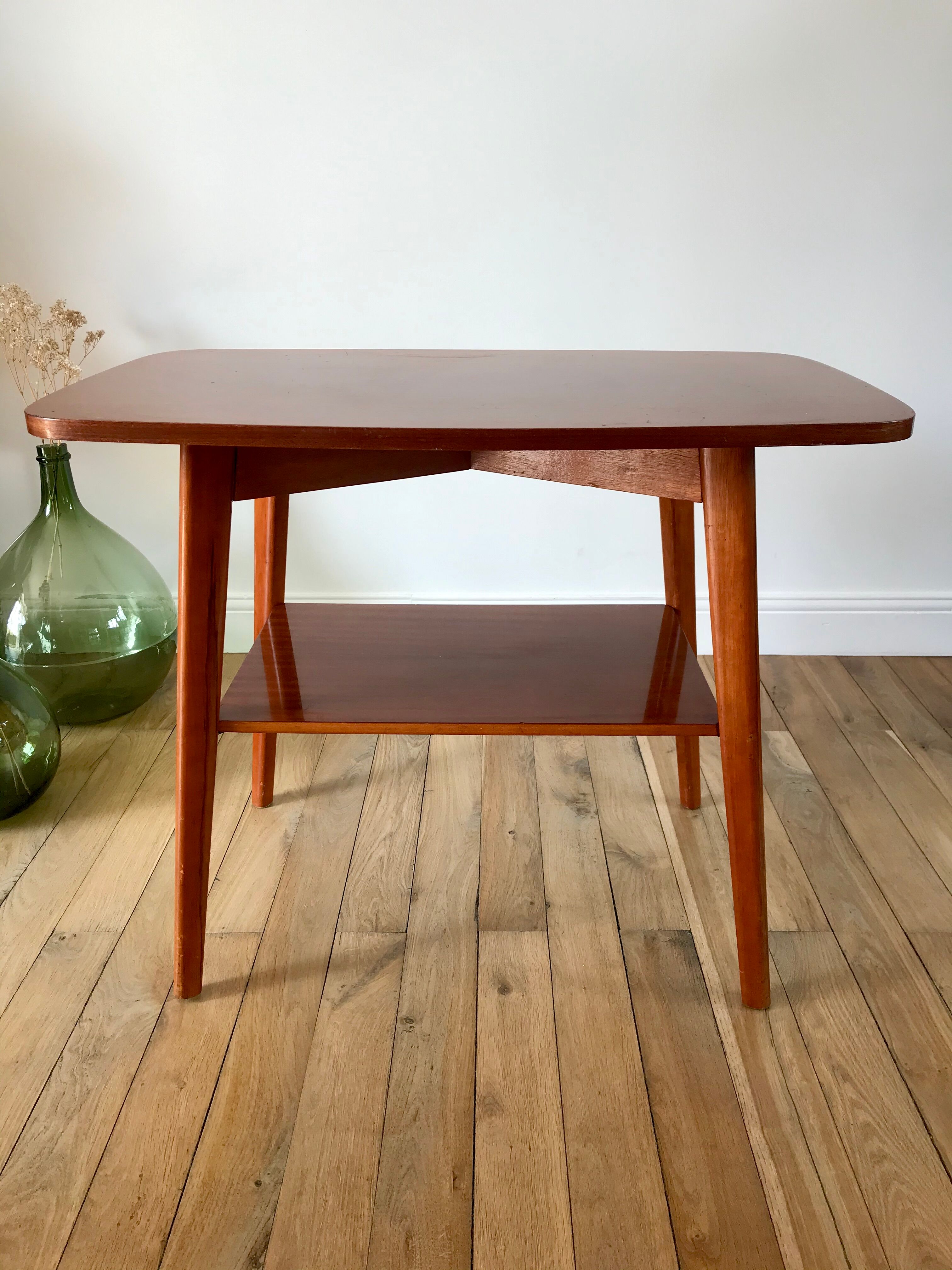 Table console in beech wood 50s