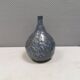 Vase Pauline Toynbee, Émail en cristal bleu texturé, forme organique, années 1980