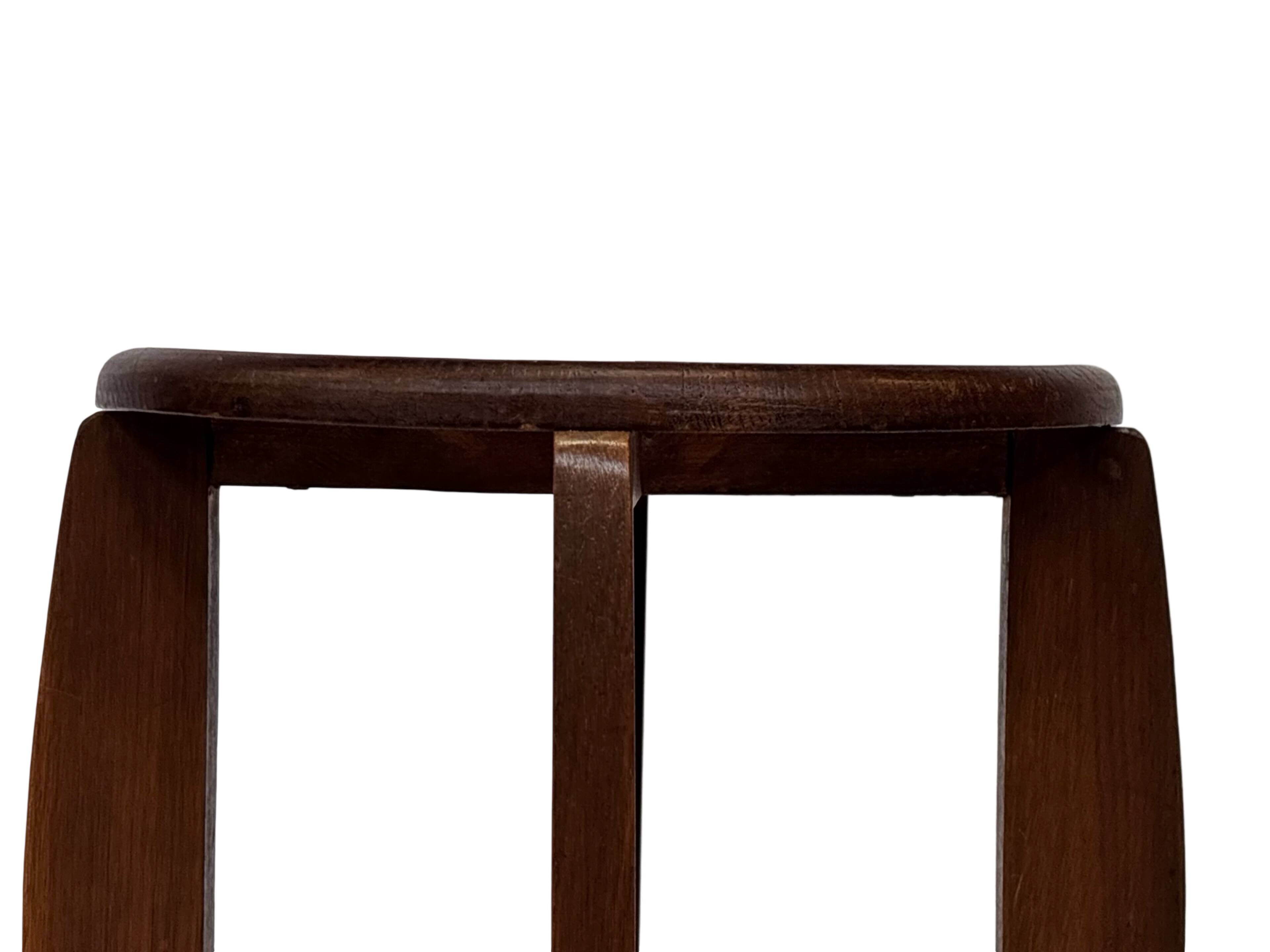 Art Deco Side Table Plant Table Oak 1950s Design