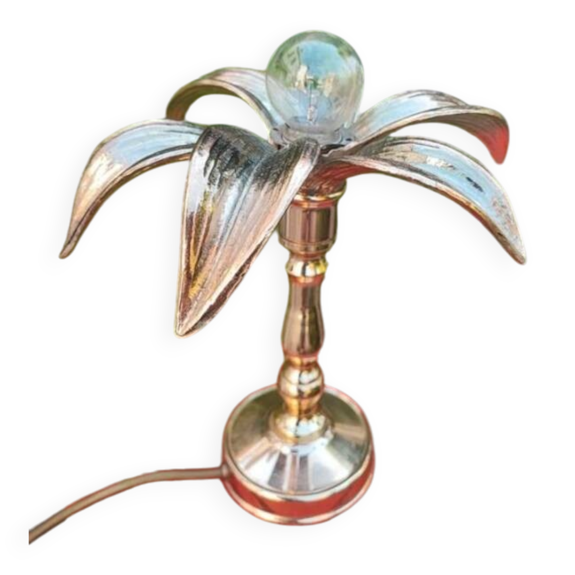 Vintage palm tree lamp by Willy Daro.