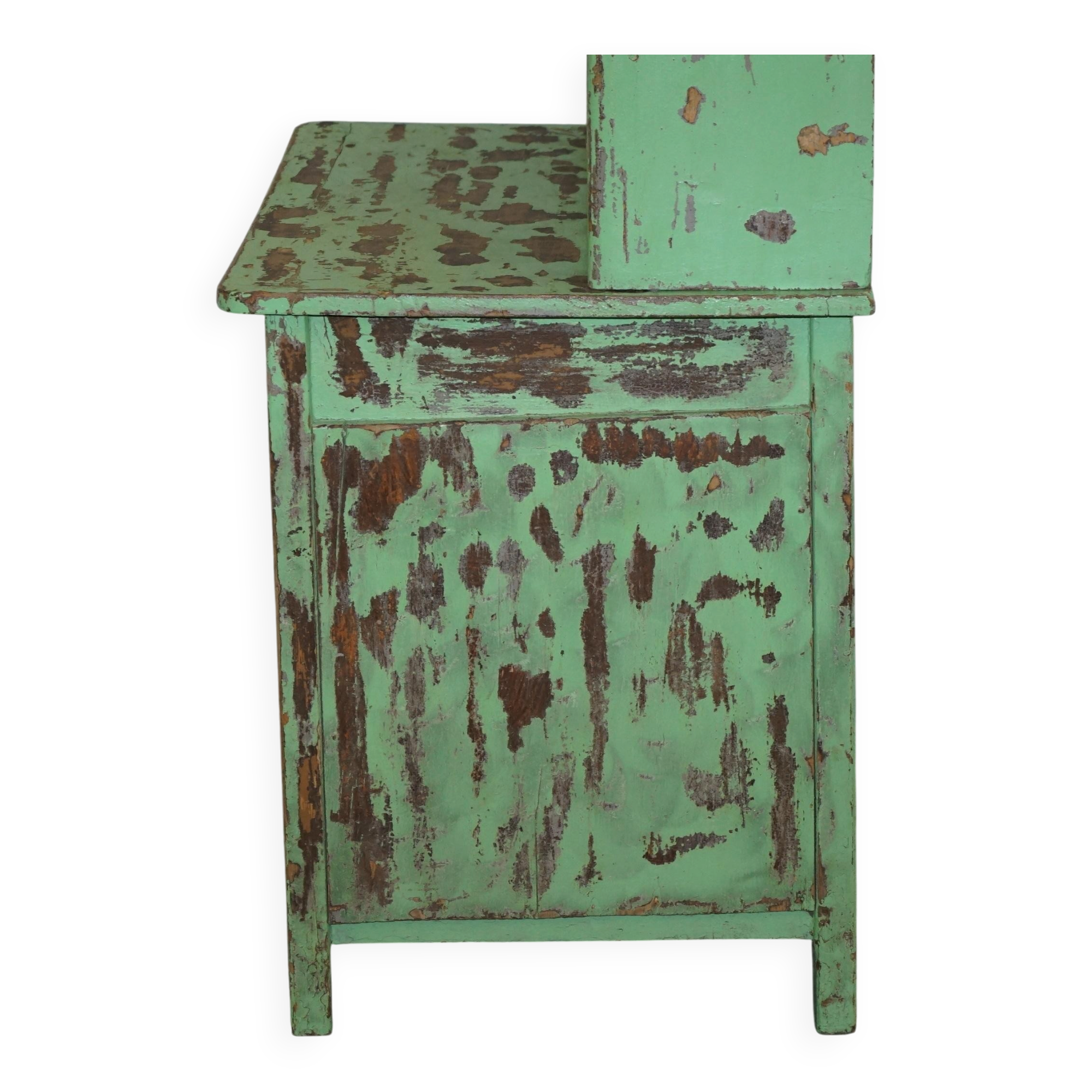 Victorian Green Patinated Buffet, Library or Cabinet