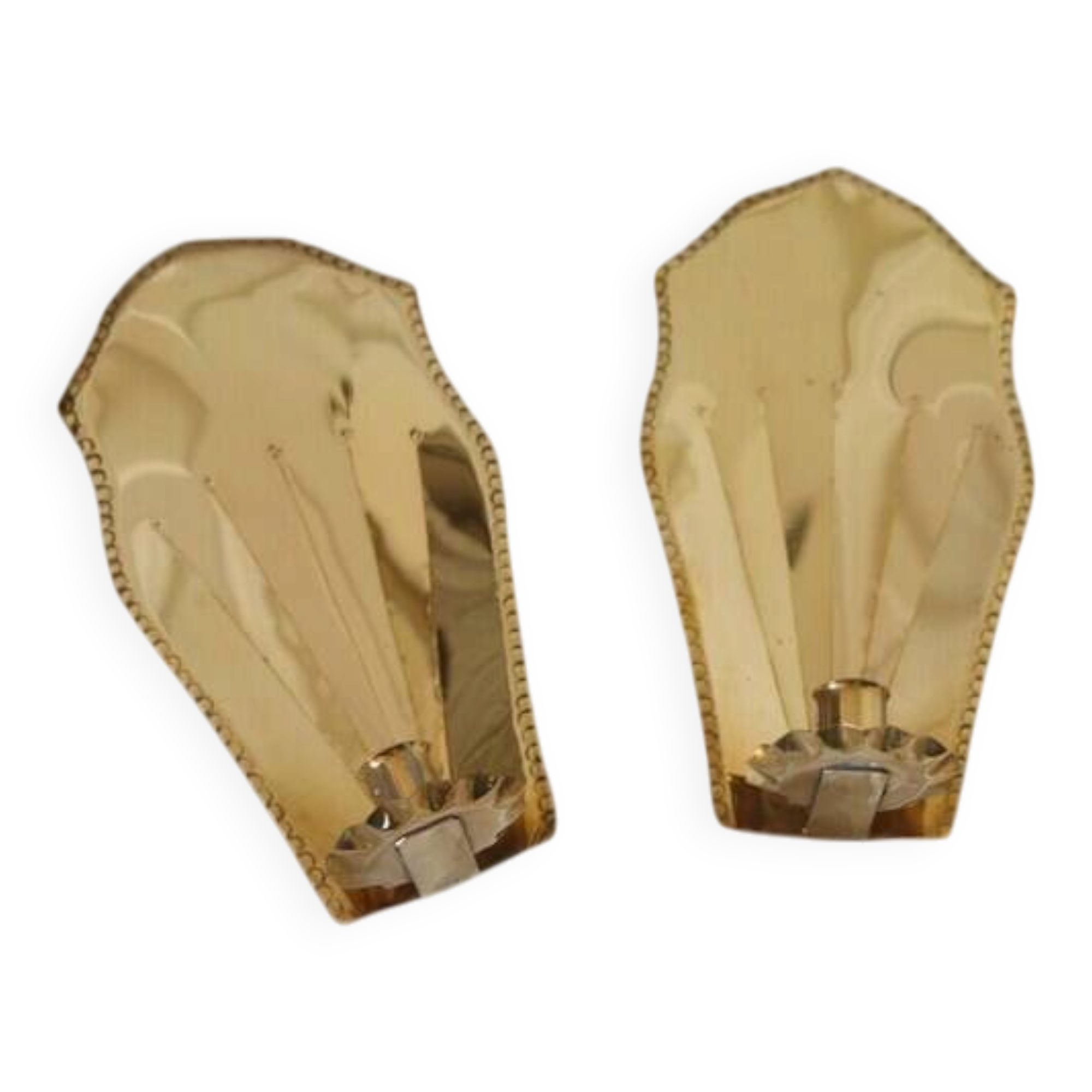 Pair Of Mid Century Swedish Brass Sconces
