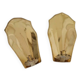 Pair Of Mid Century Swedish Brass Sconces
