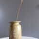 Pyrite sandstone vase with leaf decoration, Vallauris unsigned, 1970