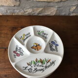 Six fondue plates by Gien