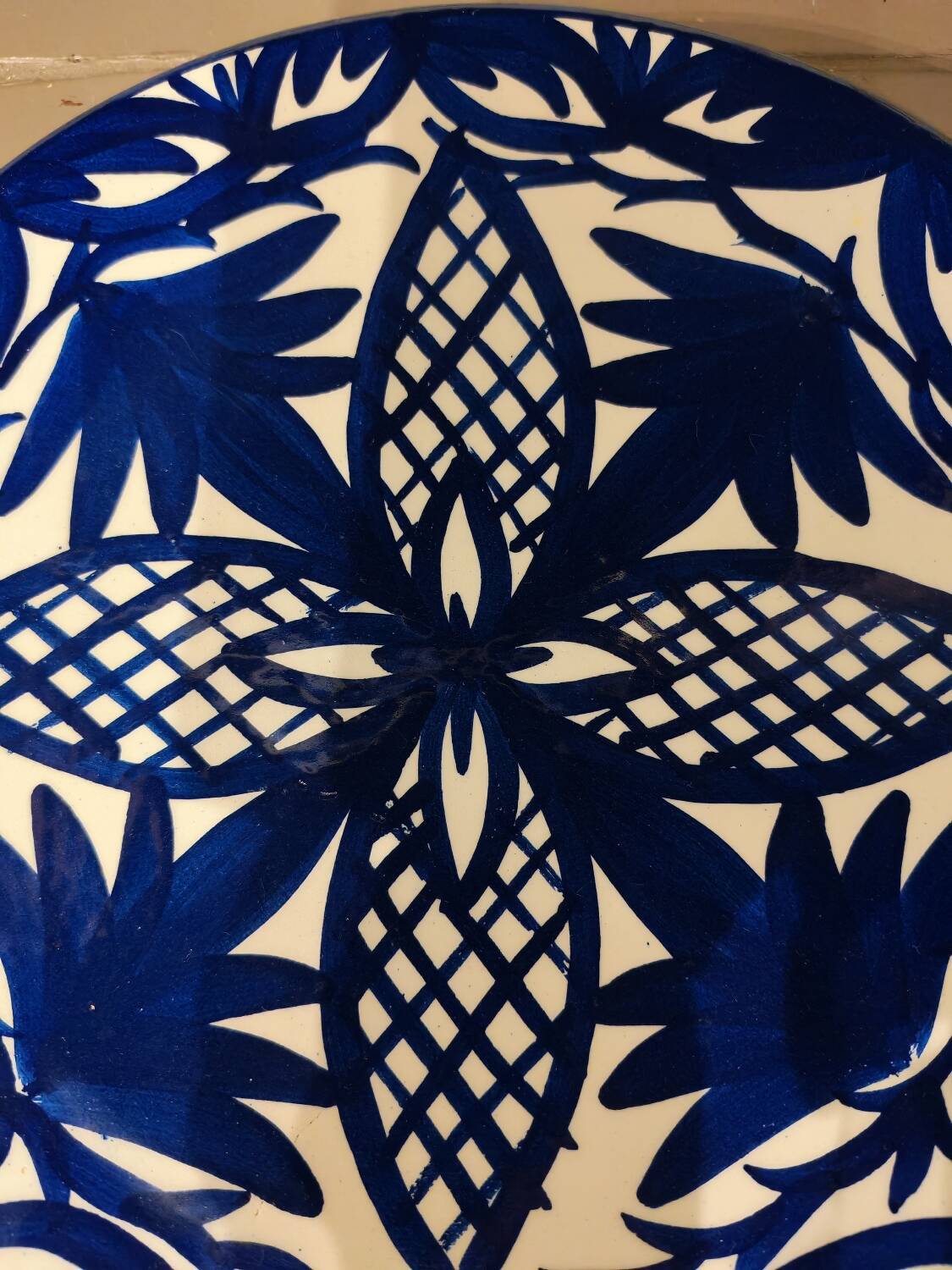 Vintage handmade ceramic plate