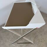 Bureau contemporain design italien  Andrea Lucatello pour Cattelan Italia modèle Qwerty bois et cuir