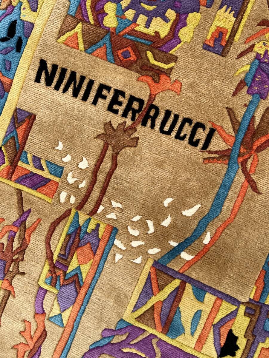 Modern rug signed nini ferrucci 160x100 cm