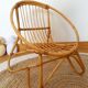 Fauteuil vintage en rotin pour enfant