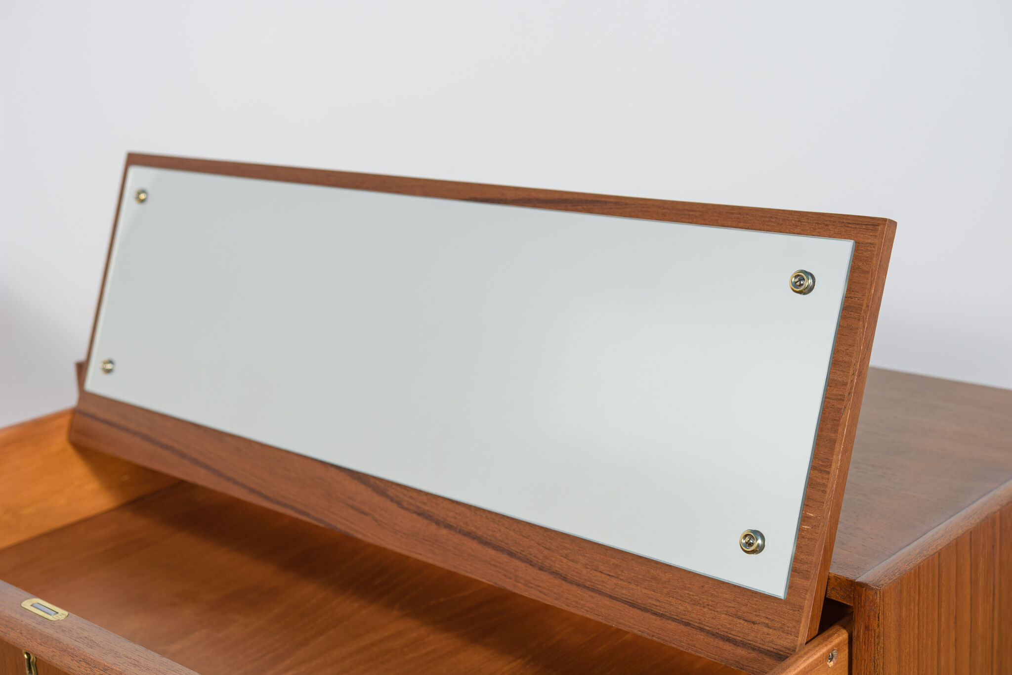 Mid-century teak dresser with dressing table, Denmark, 1960s