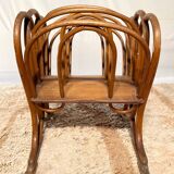 Art Nouveau sheet music or magazine holder, circa 1900, Thonet, turned beech wood