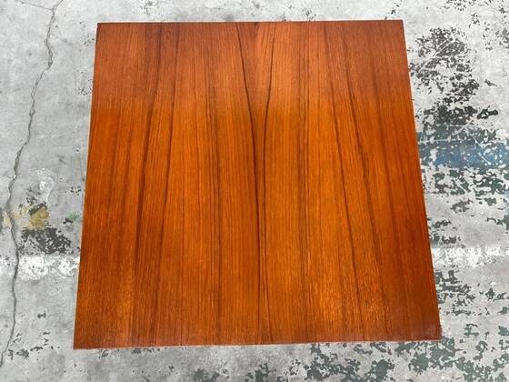 Teak coffee table with hairpin legs