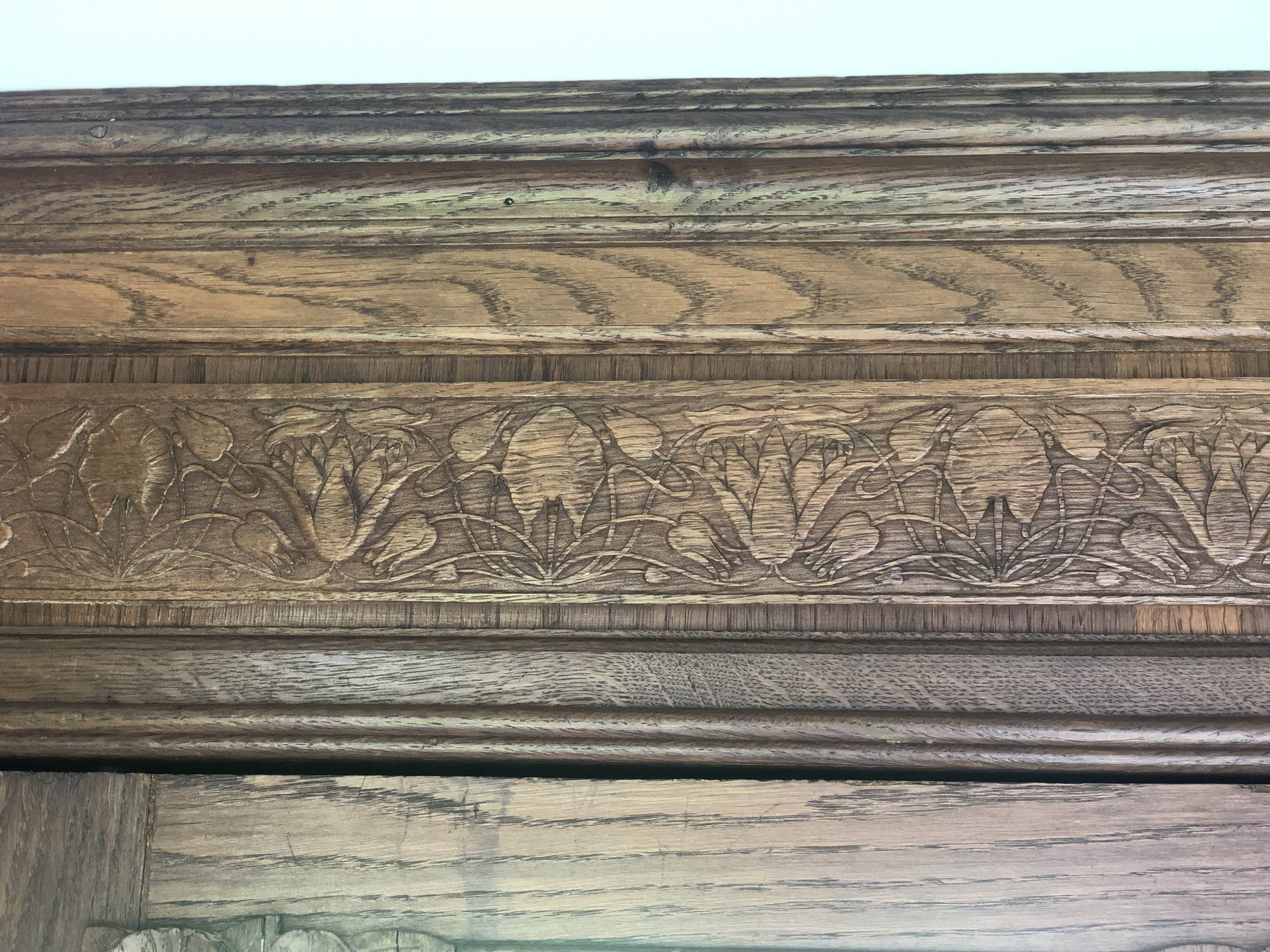 Antique wardrobe with mirror