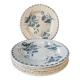 Set of 7 flat plates Terre de Fer XIXth "Madrid"