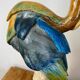 Large ceramic wading bird signed Thimo