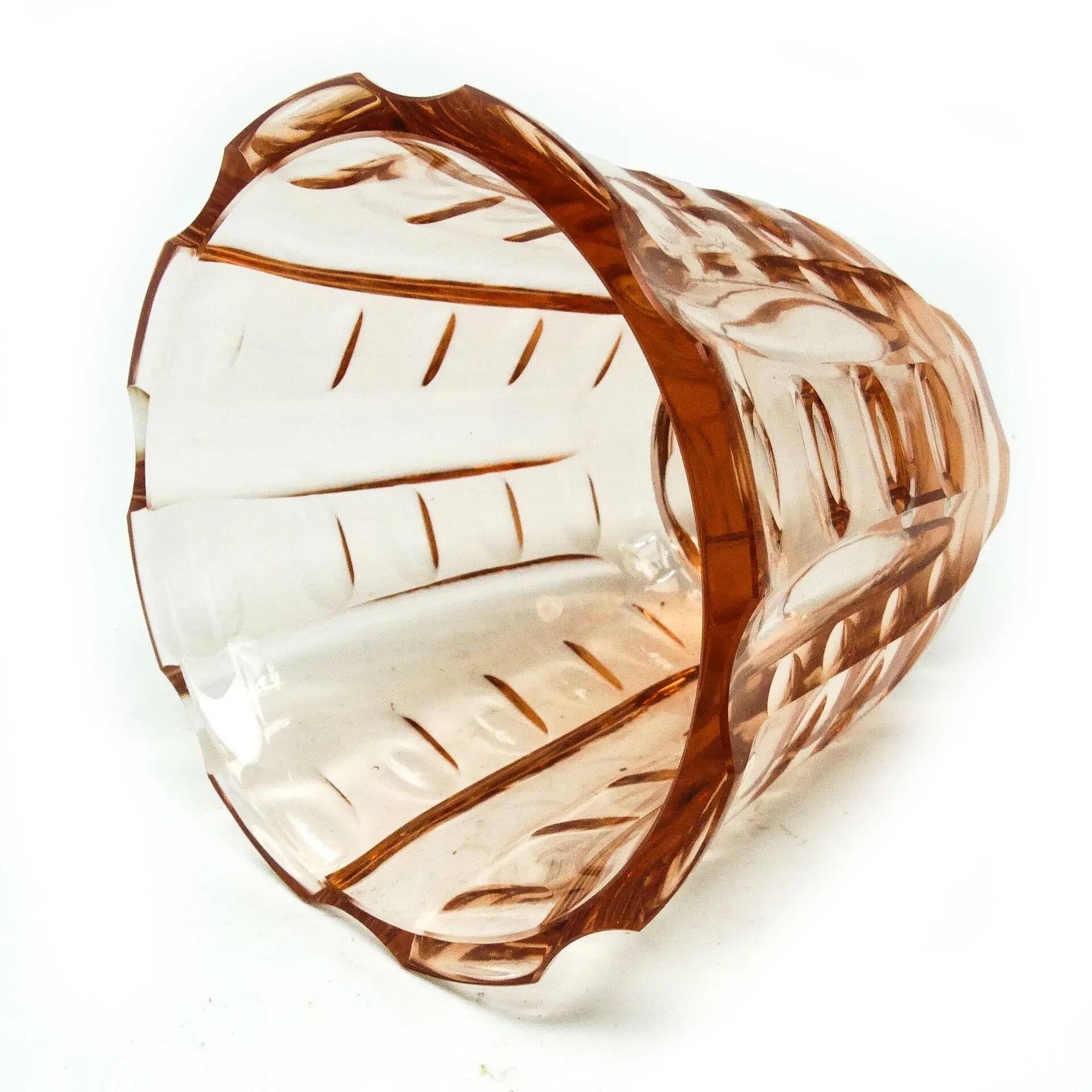 Art Deco vase, crystal, Bohemia, Czechoslovakia, 1930s