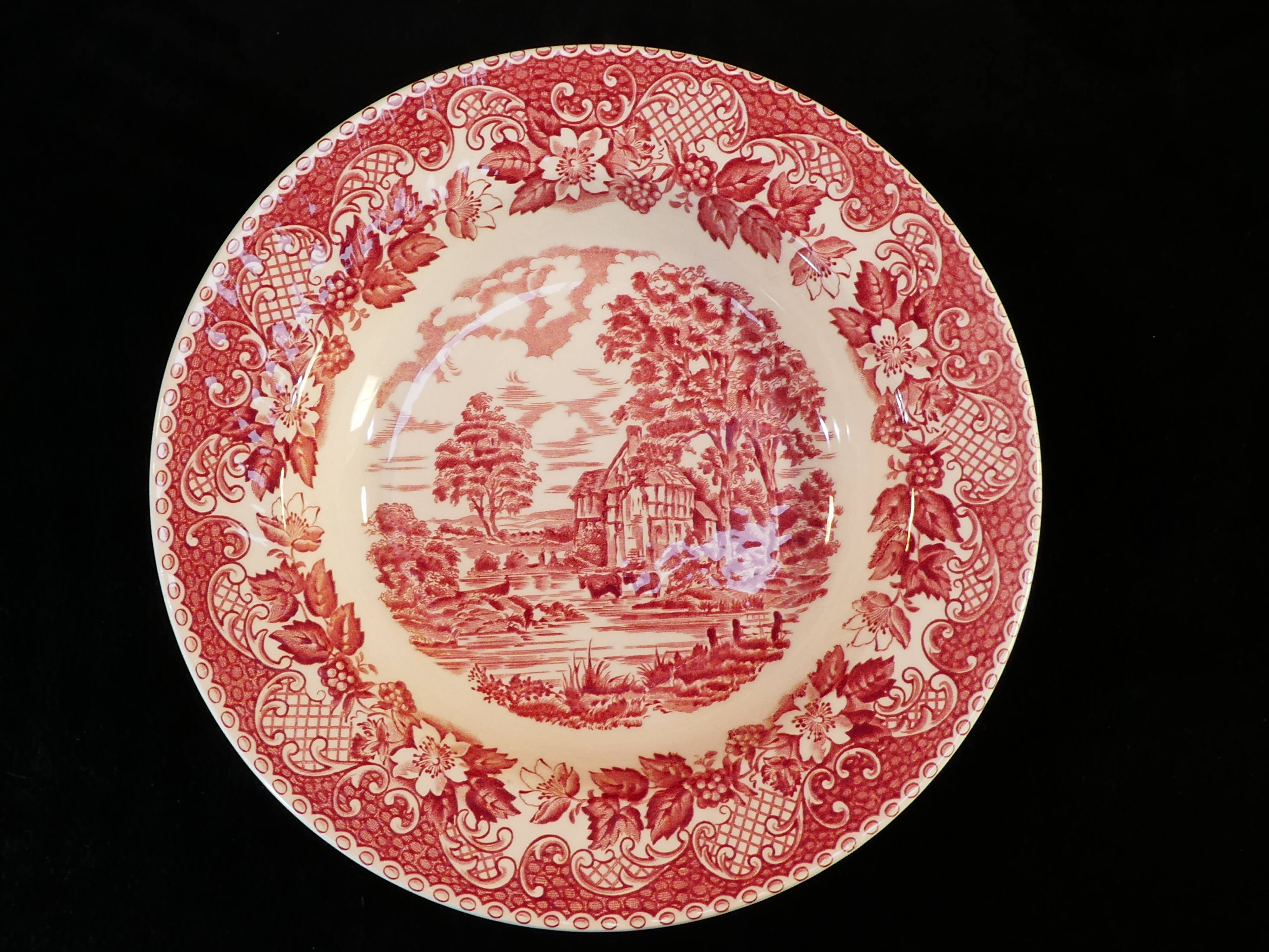 6 assiettes creuses barrats staffordshire made in england elizabethan