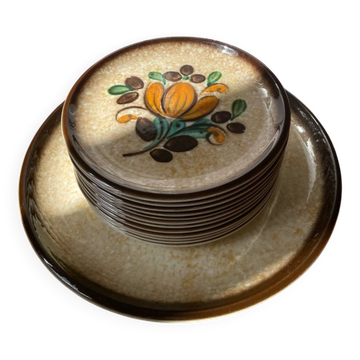 Set of 12 plates from the Boch La Louvière Corfu vintage collection