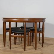 Mid-Century Teak Dining Table & Chairs by Hans Olsen for Frem Røjle.