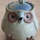 Japanese owl teapot in vintage stoneware