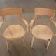 Paire de fauteuil en hêtre et bois courbés
