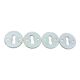 Set of 4 porcelain lock rosettes with gold screws – vintage