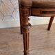Solid oak art deco chair with cane and fabric.