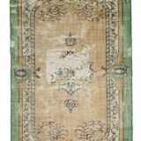 Tapis oriental vintage noué main – 277x181 cm – Tapisserie Anatolienne 1950
