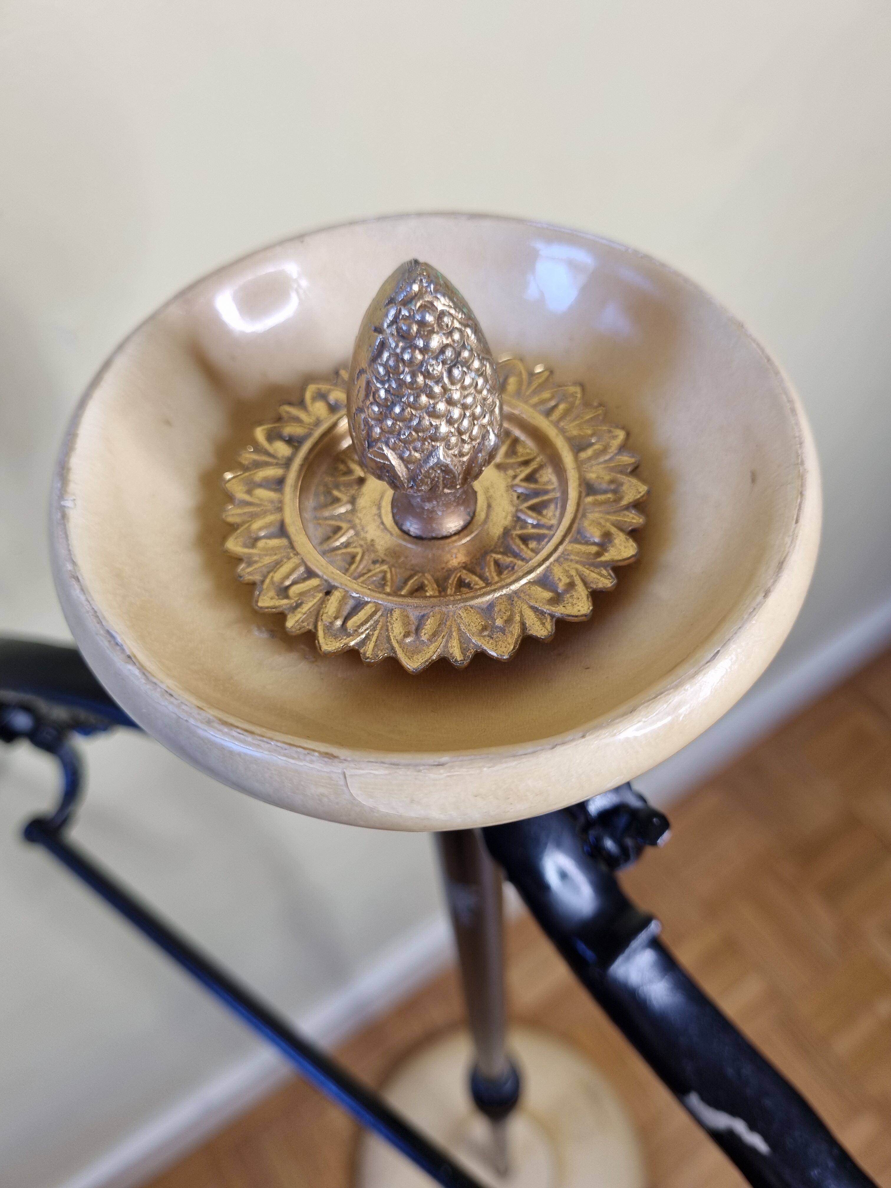 Italian valet Aldo Tura (Milano), in lacquered leather, 1960s