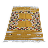 Handmade Berber kilim rug made of natural wool
