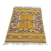 Tapis kilim berbère fait main en laine naturelle