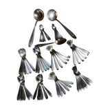 Silver metal cutlery art deco 63 pieces