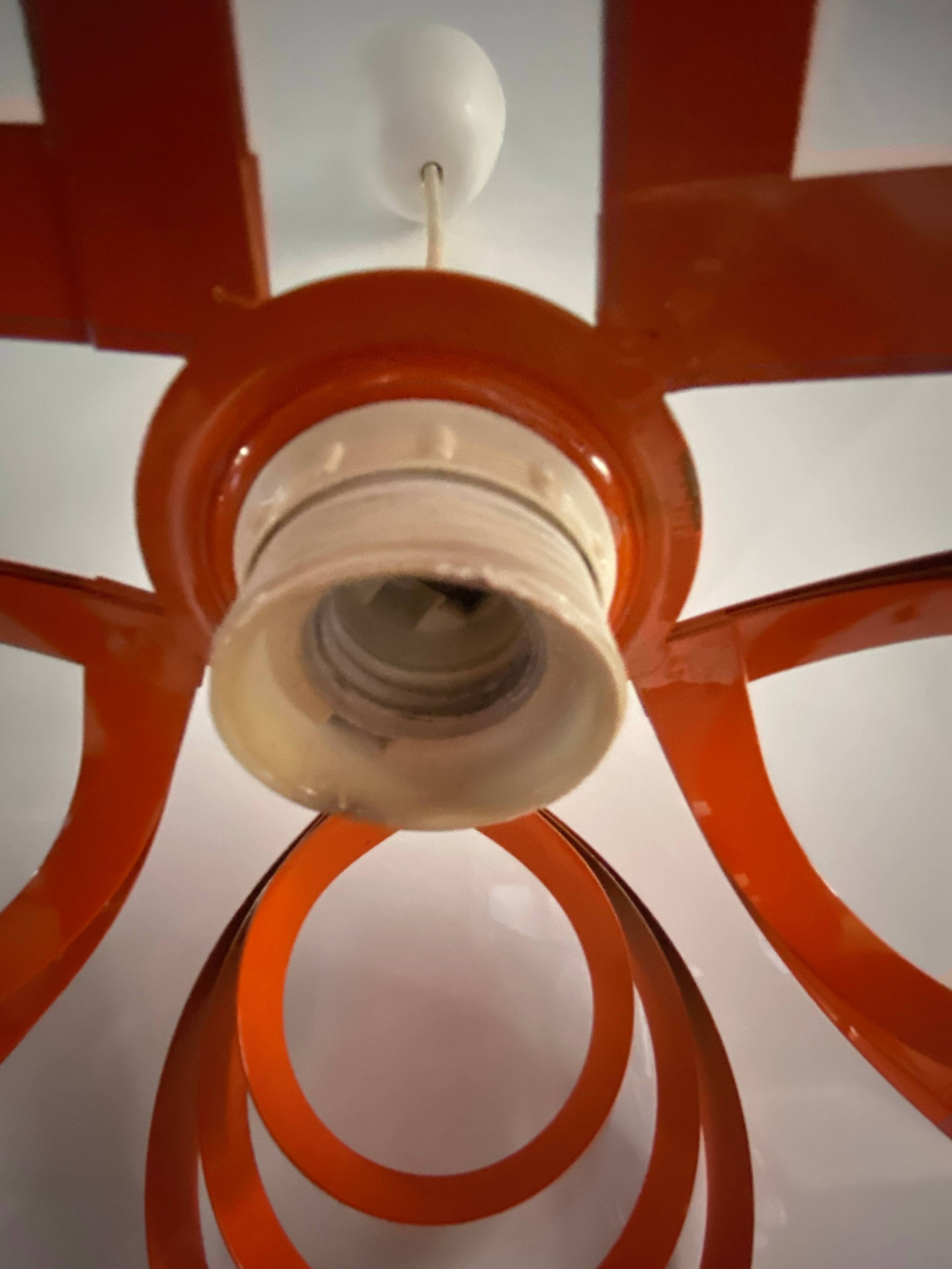 Scandinavian ceiling pendant lamp Space age Sputnik 70' vintage