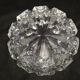 Cendrier en cristal taillé a la main - rond 16cm