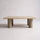 Travertine coffee table by Angelo Mangiarotti for Up & Up, 1970s.