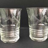10 chiseled goblet glasses from the 40s