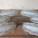Opalescent glass leaf knife holder